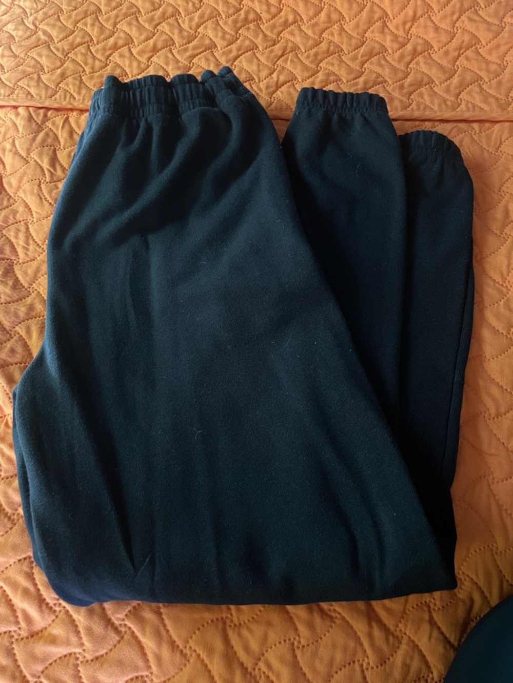 Boys Husky XL 14/16 Black Elastic-Waist Sweatpants